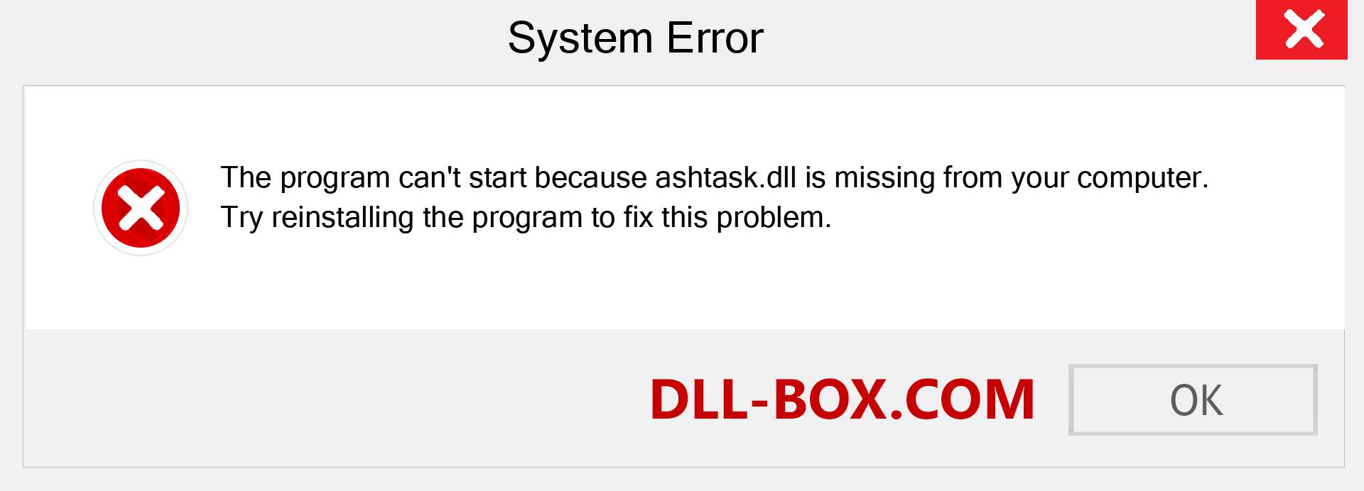  ashtask.dll file is missing?. Download for Windows 7, 8, 10 - Fix  ashtask dll Missing Error on Windows, photos, images