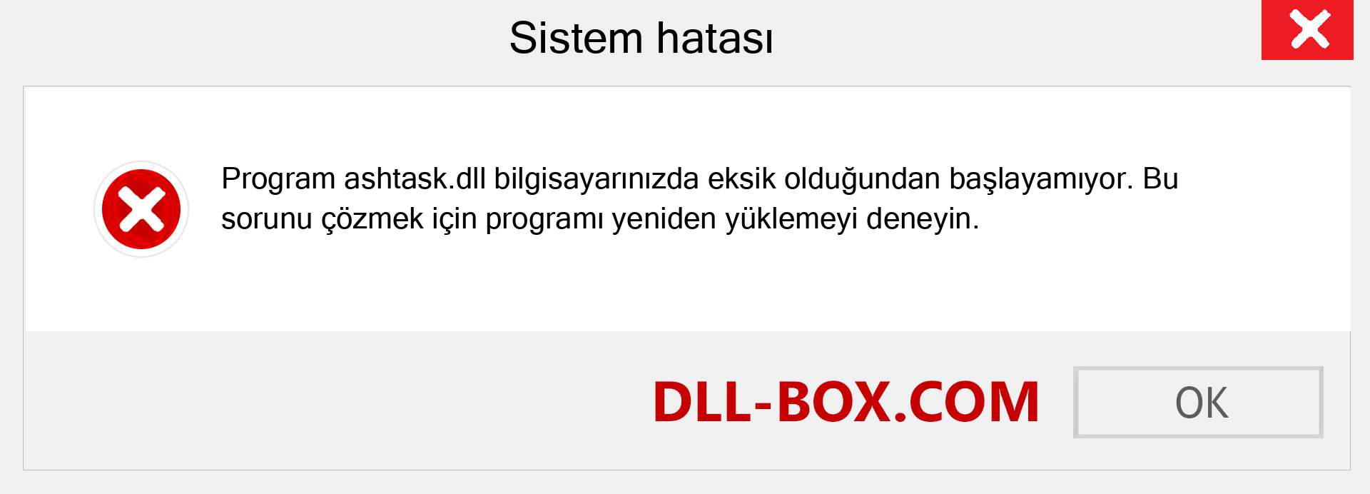 ashtask.dll dosyası eksik mi? Windows 7, 8, 10 için İndirin - Windows'ta ashtask dll Eksik Hatasını Düzeltin, fotoğraflar, resimler